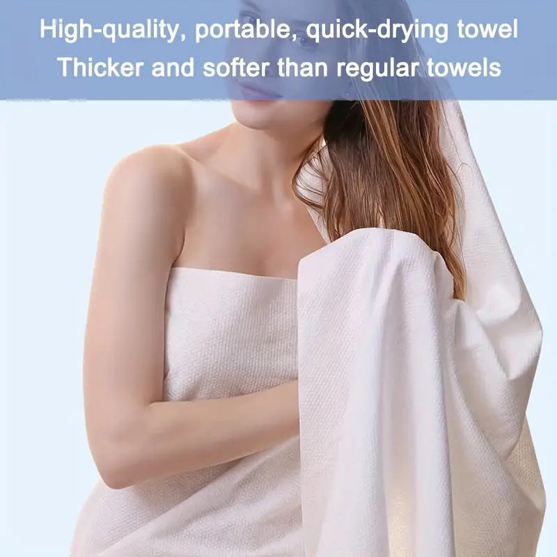 Disposable Bath Towels Large 69.85x139.7cm Non-Woven Fabric Moisture-Wicking Pack of 1 2 or 5