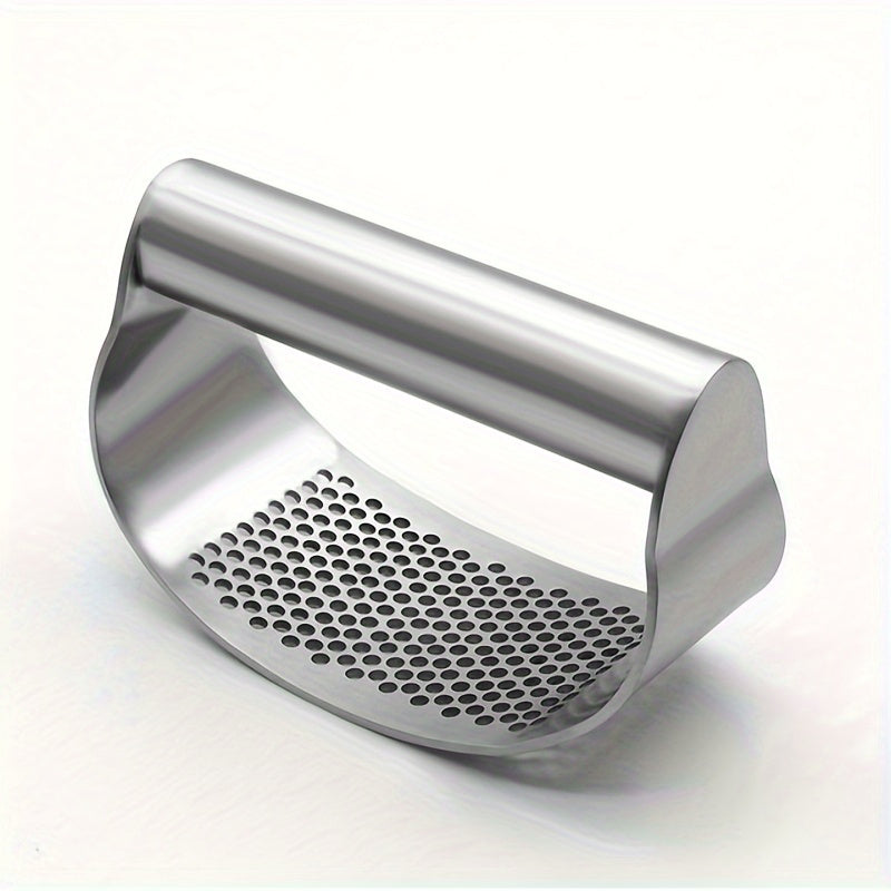 Stainless Steel Garlic Press Rocker Arm Washable Kitchen Garlic Crusher