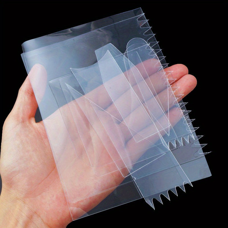 9-Piece Cake Smoother Set with Scraper, Spatula, Cutter, Pastry Mold for Baking and Decorating