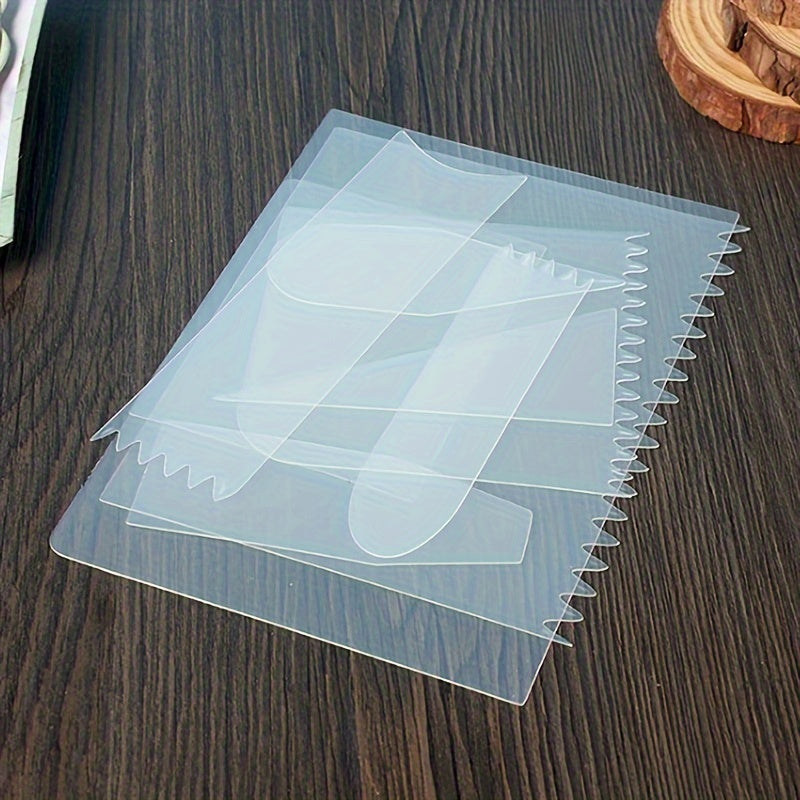 9-Piece Cake Smoother Set with Scraper, Spatula, Cutter, Pastry Mold for Baking and Decorating