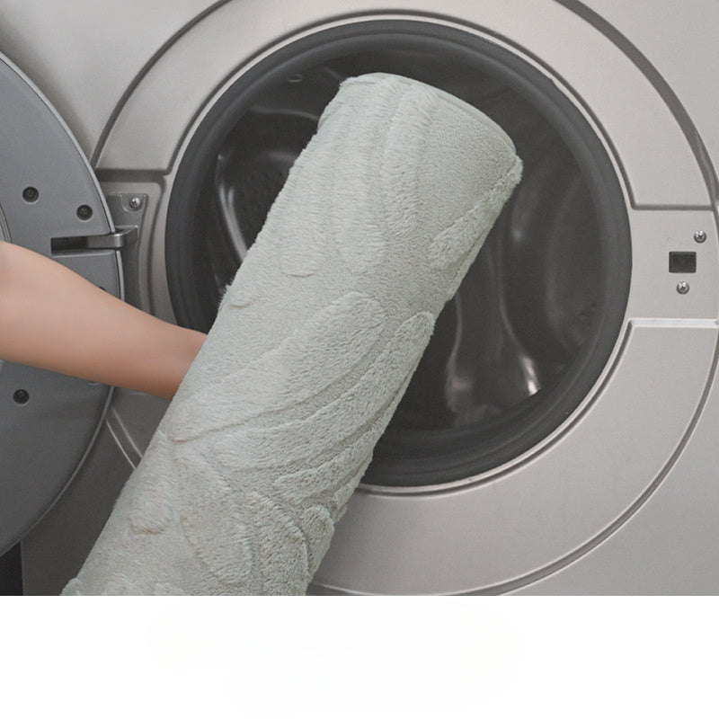 Soft Polyester Rabbit Fur Bath Mat Non-Slip Memory Foam Absorbent Rug