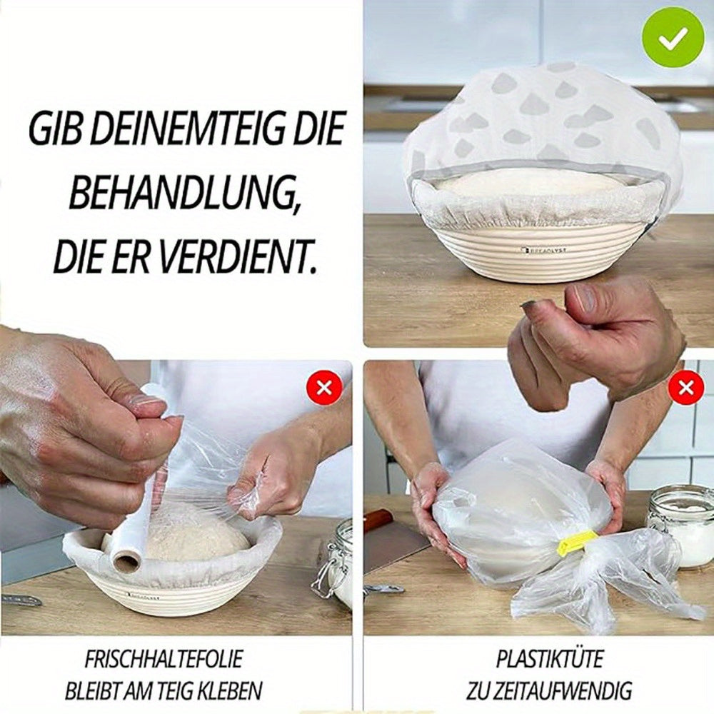 2-chiqimli non pishirish savatlari to'plami 27cm dumaloq EVA fermentatsiya savatlari