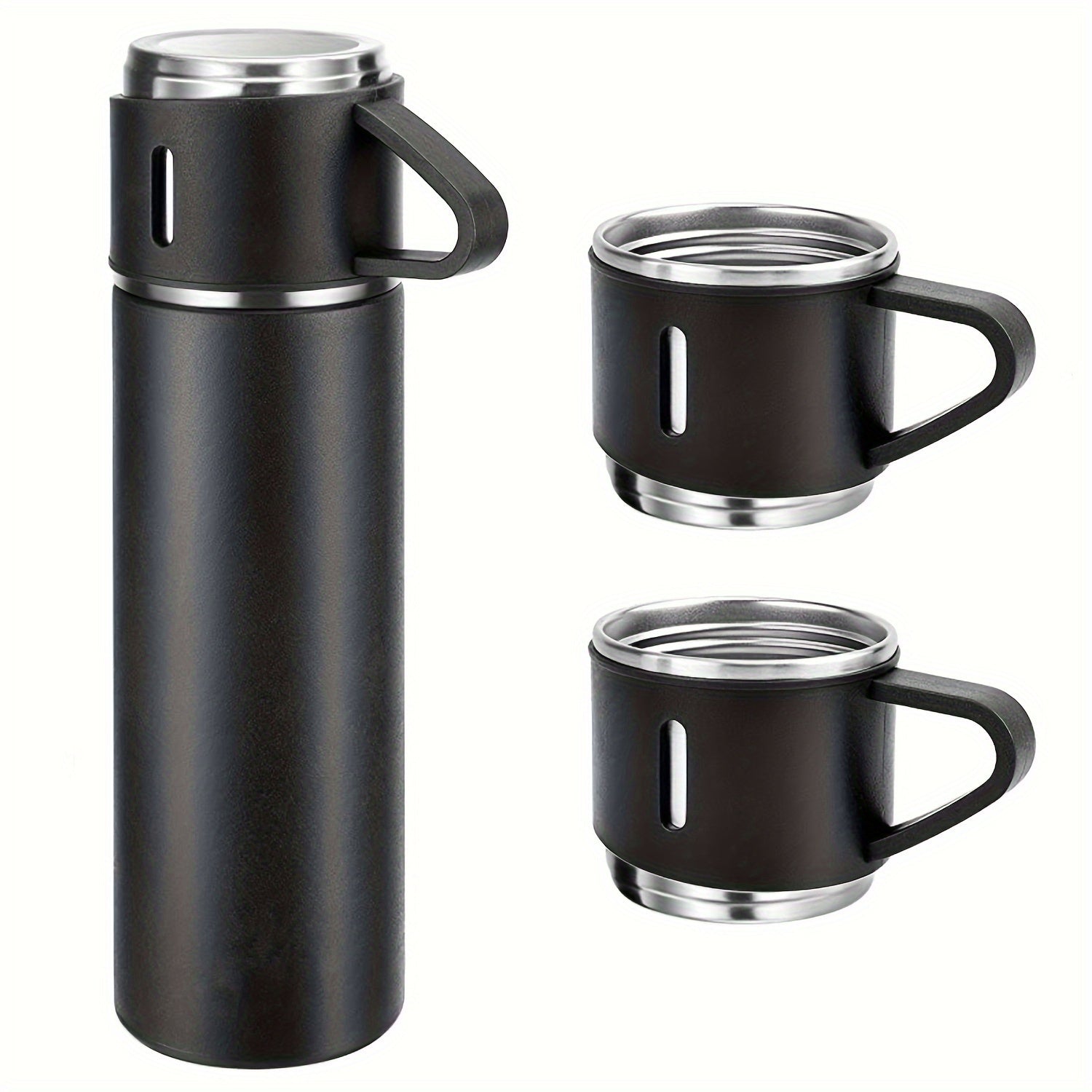 Set of Thermos Cups Stainless Steel 500Ml Hot Cold Beverages Travel Camping