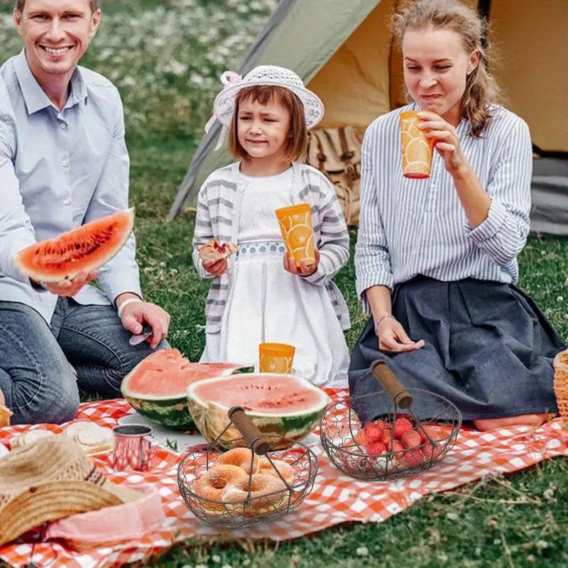 Cesta de huevos de hierro y madera para 24 huevos, decoración de almacenamiento para cocina de estilo rústico