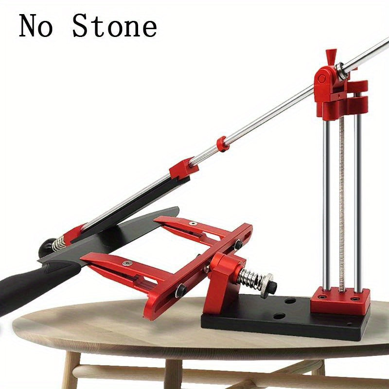 Reversible kitchen knife sharpener with diamond and ruby stones adjustable for home use