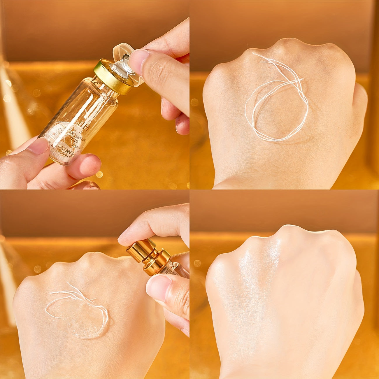 Skincare Set with Protein Thread Infused Serum for Firming and Moisturizing