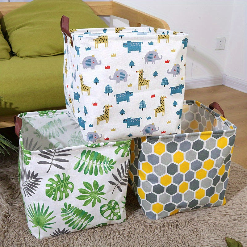 Квадратные корзины для хранения из хлопкового микса с ручками для белья, игрушек и организации