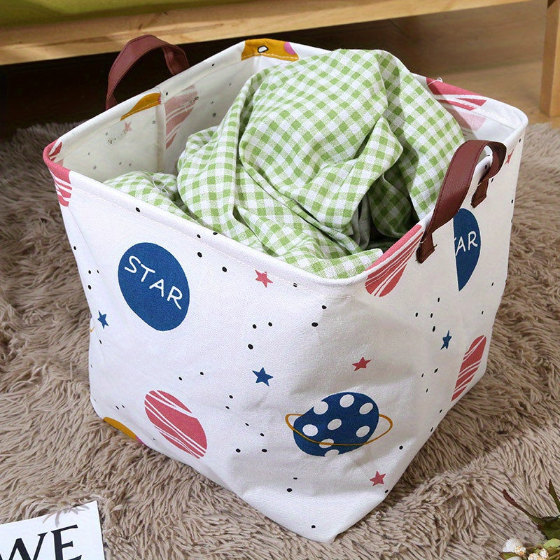 Квадратные корзины для хранения из хлопкового микса с ручками для белья, игрушек и организации