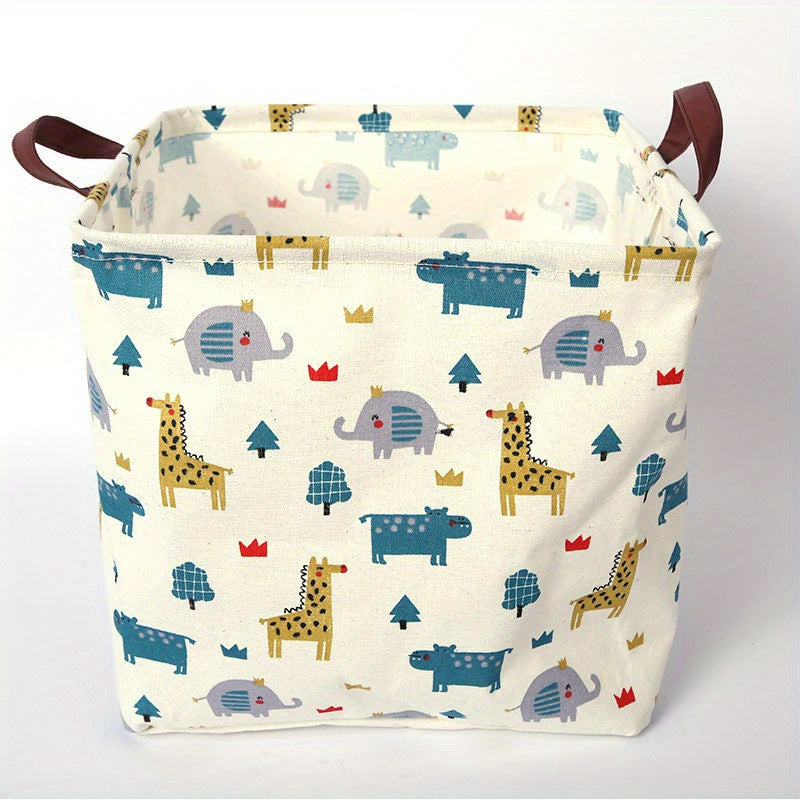 Квадратные корзины для хранения из хлопкового микса с ручками для белья, игрушек и организации