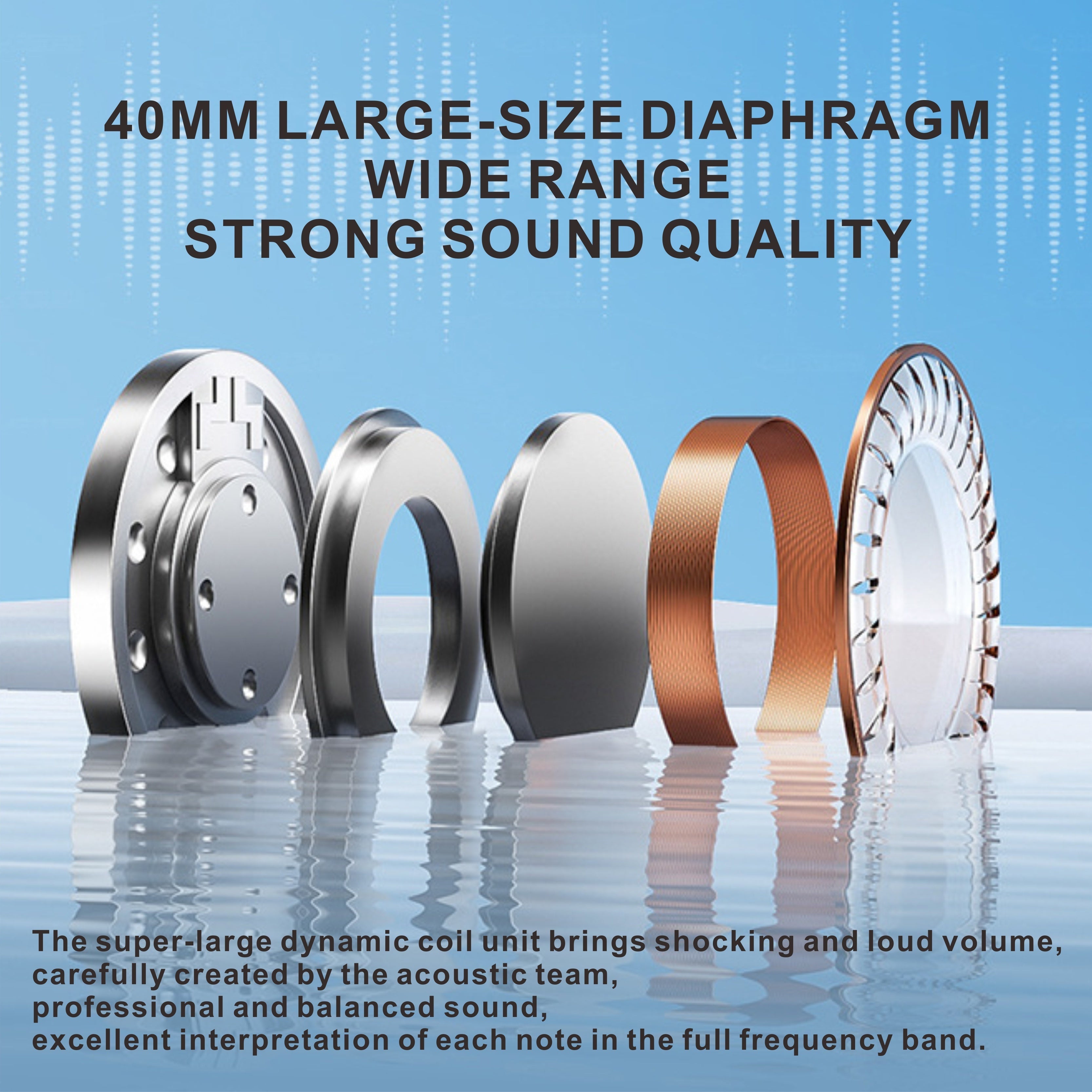 Wireless Over-Ear Headphones with LED Lights Long Battery Life High Fidelity Stereo for Gaming Running Adults