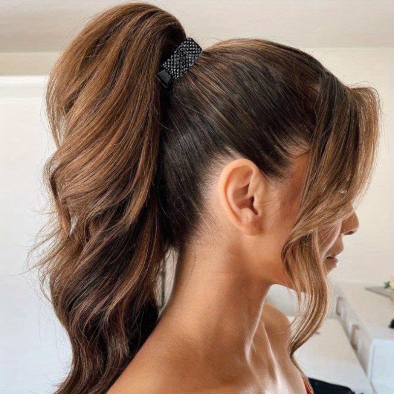 Pack of 3 Rhinestone Shark Hair Clips for Women with Thick Long Hair