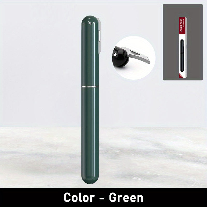 Electric Wine Opener with Foil Cutter Portable Battery Operated Black Red