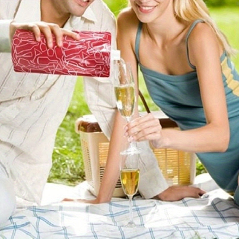 Reusable Wine Bottle Bags Set of 2 or 4 Collapsible Leak-Proof Flask Holders for Travel Camping