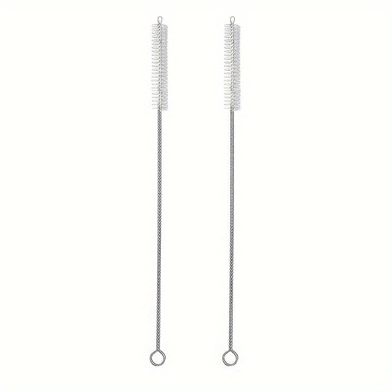 Stainless Steel Straw Brushes Set for Glass Silicone Metal Straws Cleaning