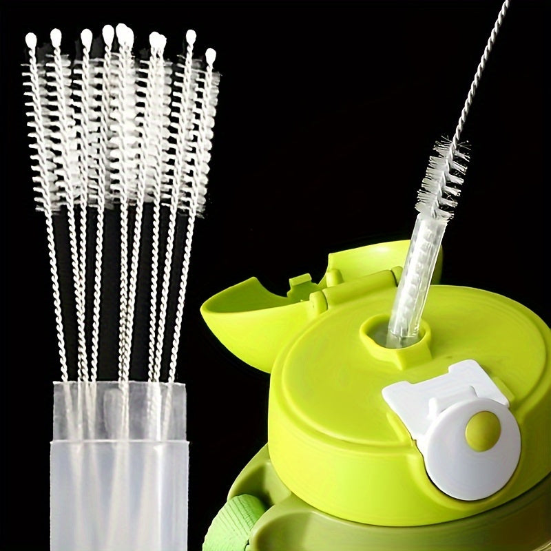 Stainless Steel Straw Brushes Set for Glass Silicone Metal Straws Cleaning