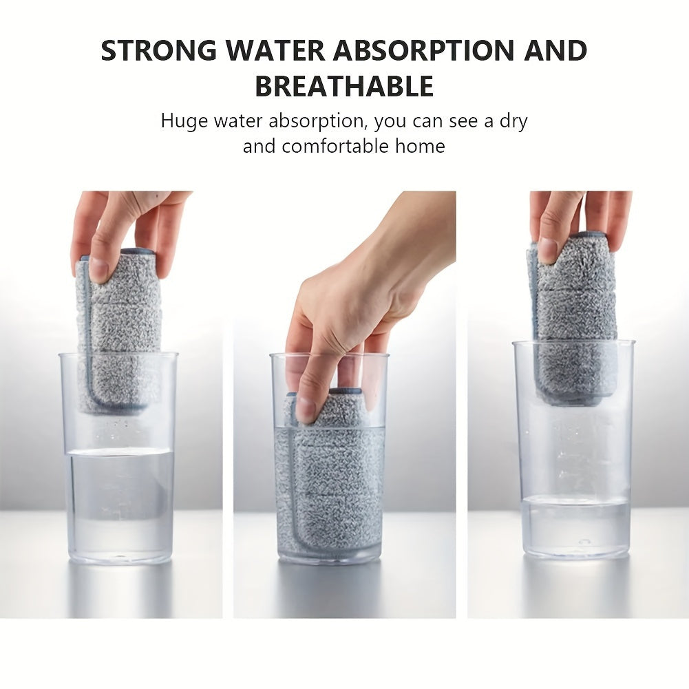 5-Pack Microfiber Mop Pads Reusable Washable for Wet Dry Floor Cleaning