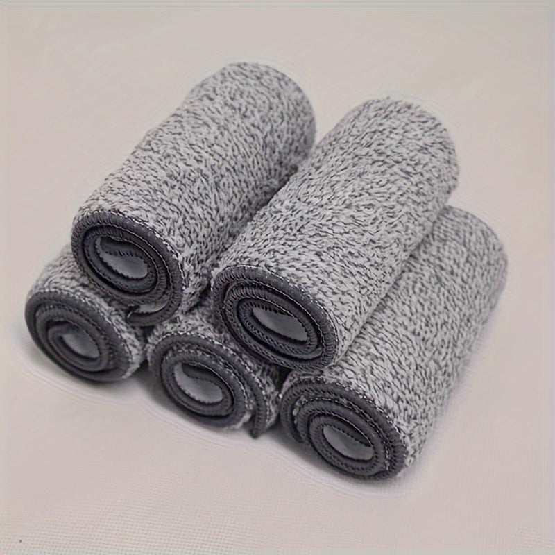 5-Pack Microfiber Mop Pads Reusable Washable for Wet Dry Floor Cleaning