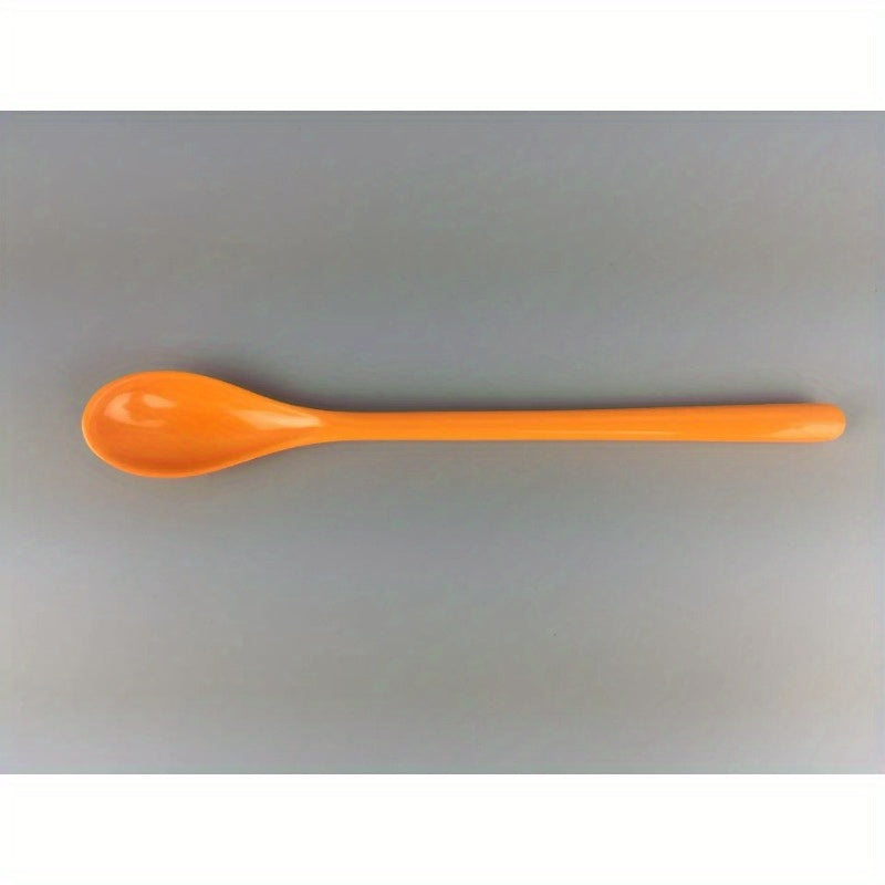 Rang-barang plastmass uzun tutqichli qahva qoshiq Melamin zanglamas po'lat aralashtirish uchun idish