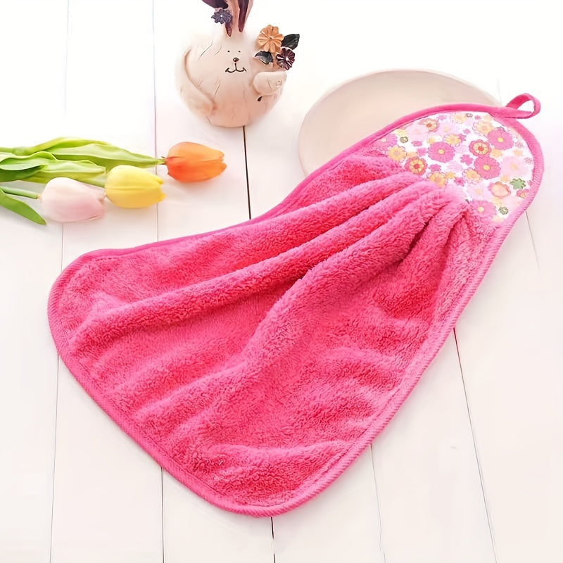 Set of 3 Microfiber Kitchen Towels with Fruit Print Absorbent Quick-Dry Dish and Hand Towels