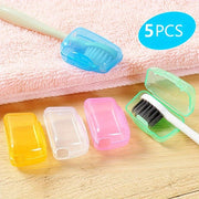5Pcs Portable Toothbrush Cases Plastic Travel Organizer Durable Protectors