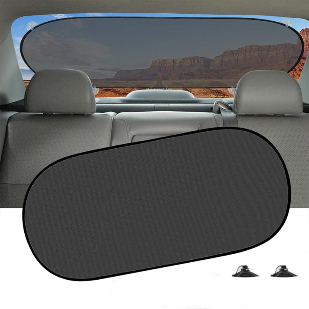 Black Mesh Car Sunshade 100x50cm UV Ray Blocker Keeps Interior Cool