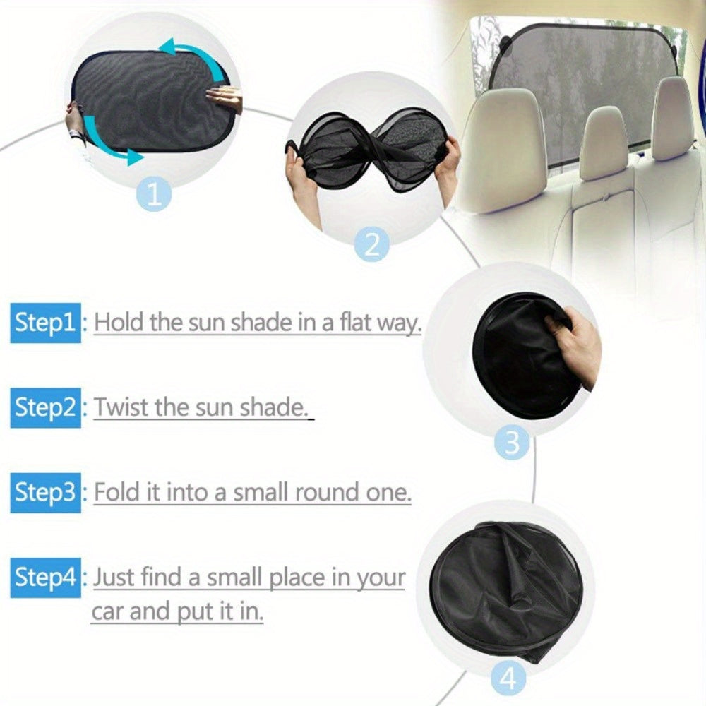 Черная сетчатая солнцезащитная шторка для автомобиля 100x50см Блокировщик ультрафиолетовых лучей, сохраняет прохладу внутри