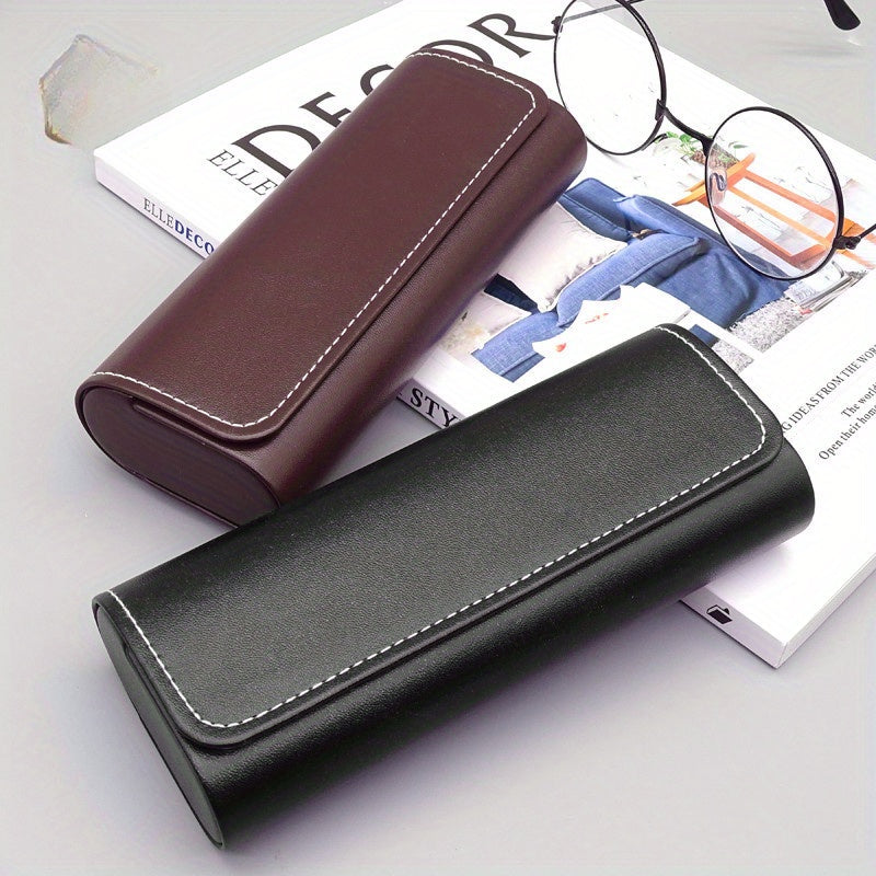 Handmade PU Glasses Case for Myopia and Sunglasses Portable Eyewear Storage