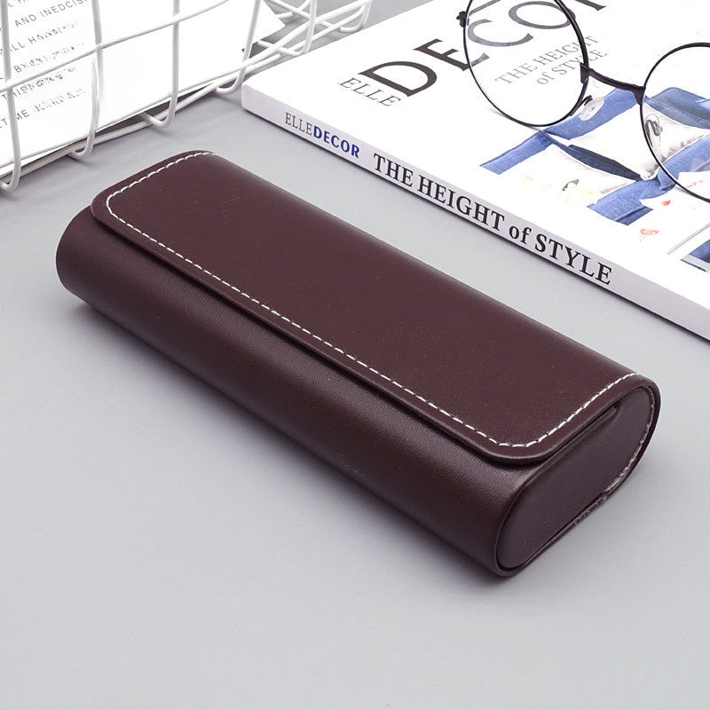 Handmade PU Glasses Case for Myopia and Sunglasses Portable Eyewear Storage