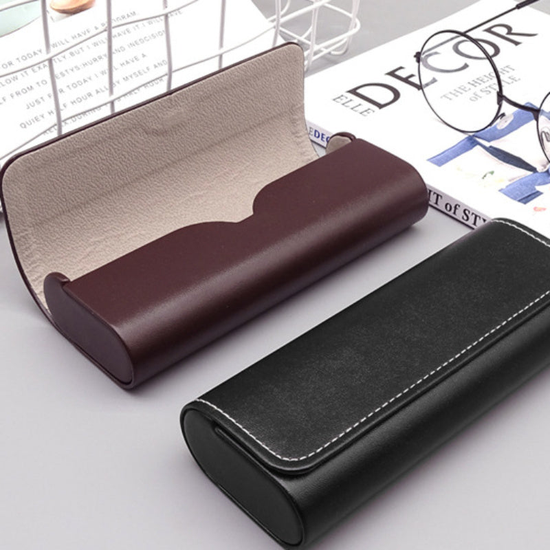 Handmade PU Glasses Case for Myopia and Sunglasses Portable Eyewear Storage