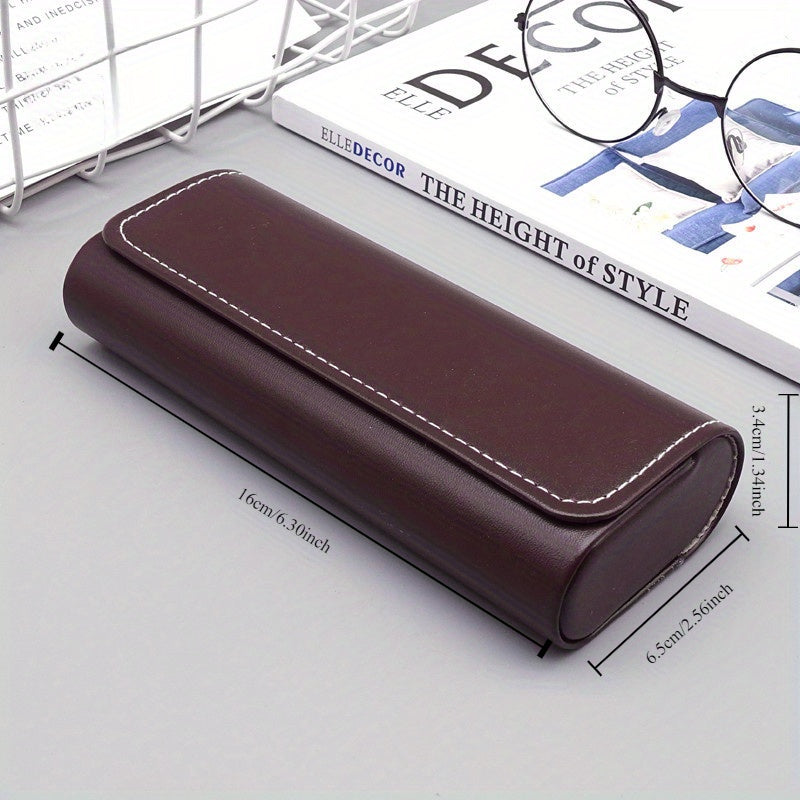 Handmade PU Glasses Case for Myopia and Sunglasses Portable Eyewear Storage