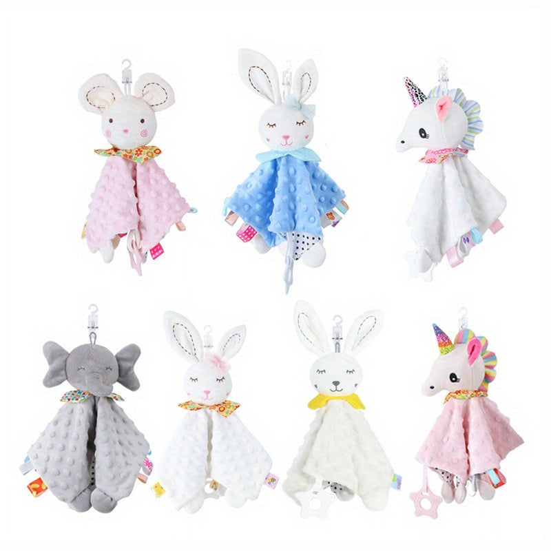 Cute Cartoon Plush Toys with Elongated Ears Bunnies Elephants Mice Unicorns and Hanging Bed Toys