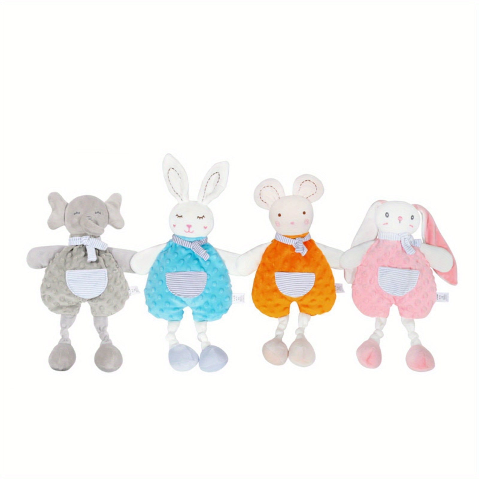 Cute Cartoon Plush Toys with Elongated Ears Bunnies Elephants Mice Unicorns and Hanging Bed Toys