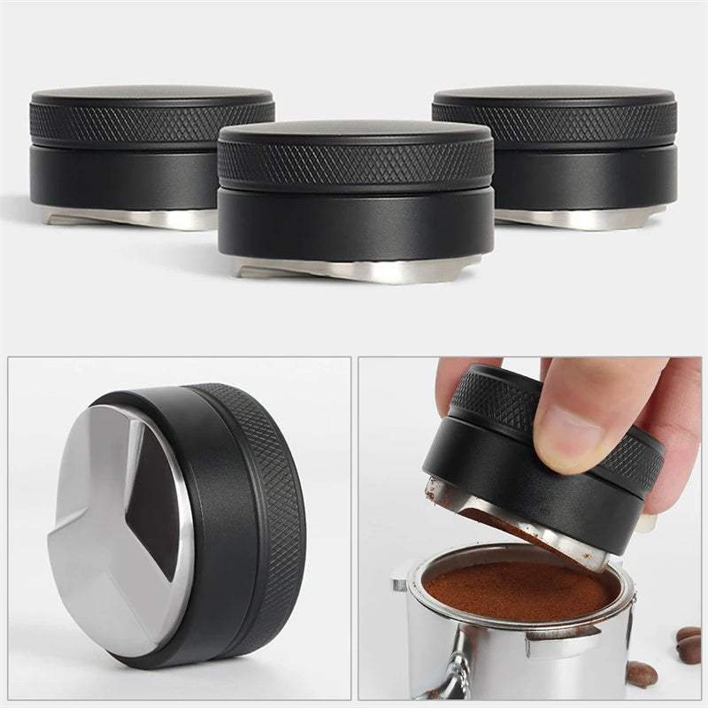 51/53/58mm portafilterlar uchun sozlanadigan tamper bilan kofe tarqatgich darajasi