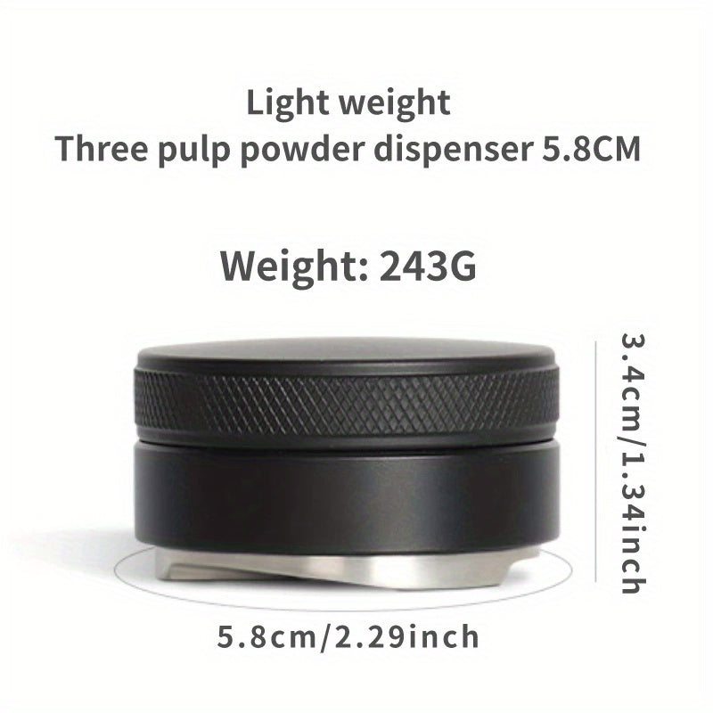 51/53/58mm portafilterlar uchun sozlanadigan tamper bilan kofe tarqatgich darajasi