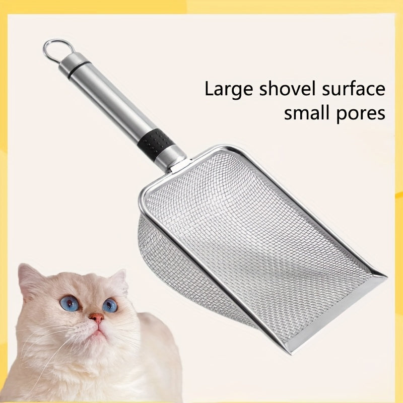 Stainless Steel Cat Litter Scoop with Fine Mesh Non-Stick Surface Easy to Clean