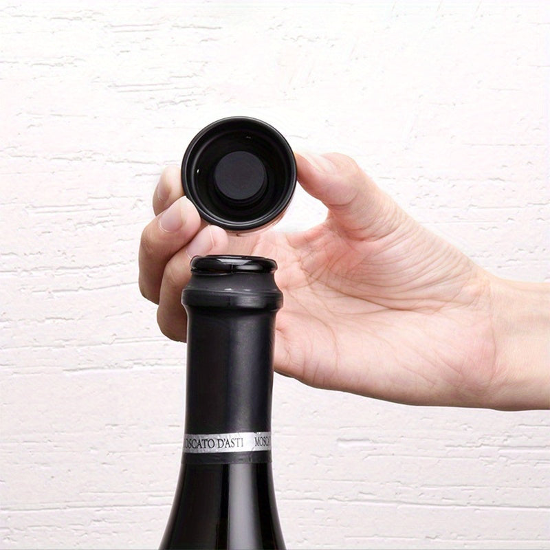 Silicone Wine Bottle Stopper Vacuum Sealed Leak-Proof Universal Fit