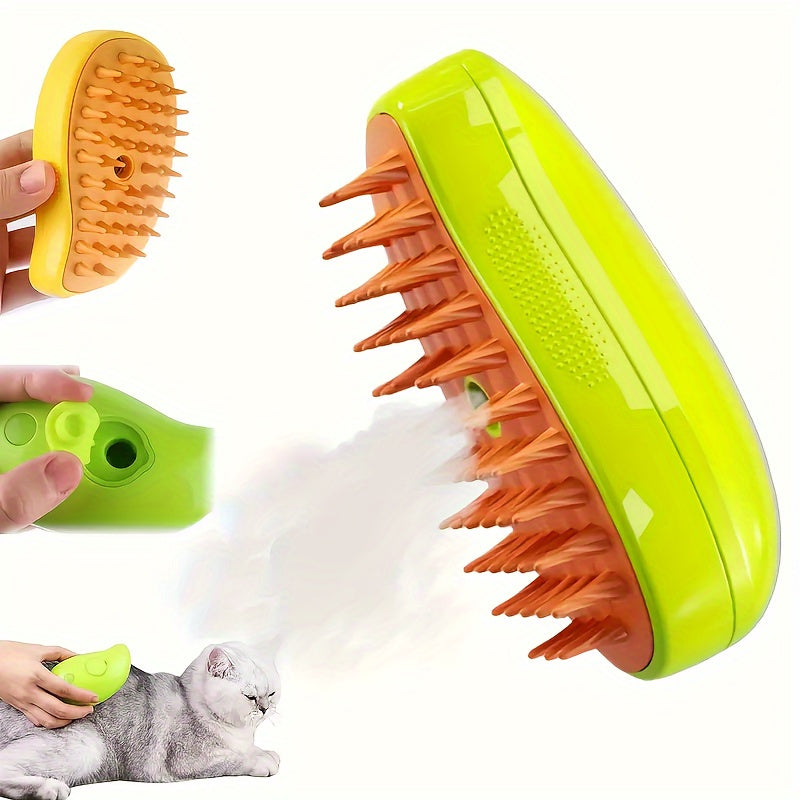 Self-Cleaning USB Rechargeable Cat and Dog Grooming Brush with Massage Comb