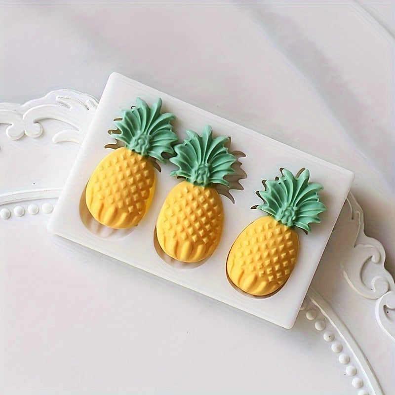 Silicone Fondant Mold for Cake Decorating and Candy Making - Strawberry Pineapple 3D Design