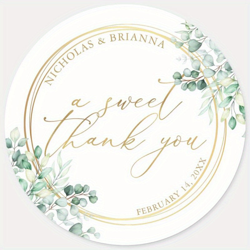 Wedding Stickers Personalized Welcome Thank You Labels for Favors and Bags