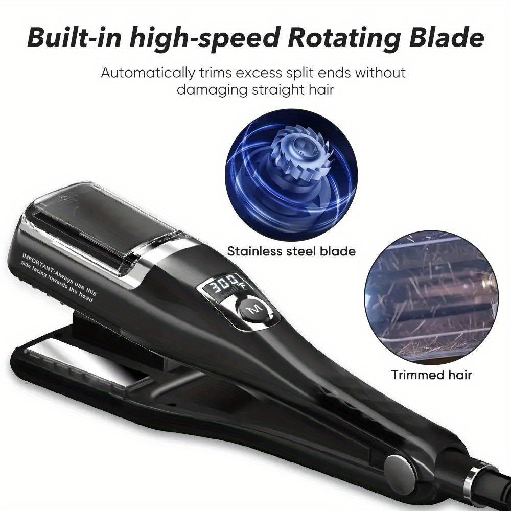 2-in-1 Hair Cutting Machine & Clipper with Straightener Damaged Hair Care