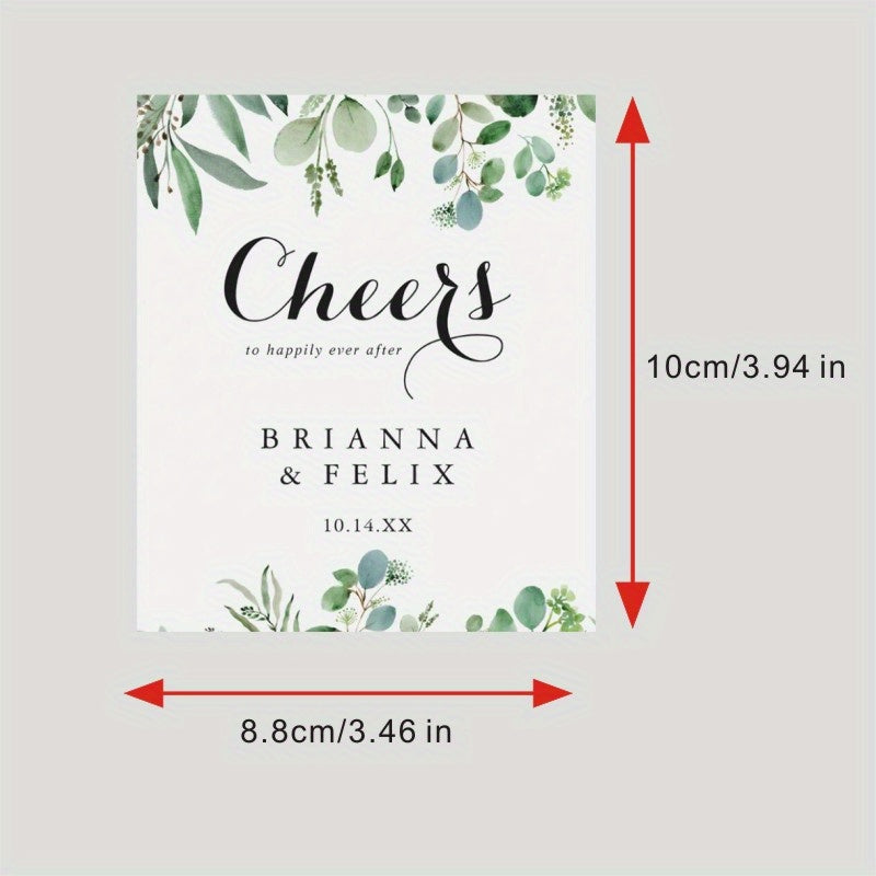 To'ylar va Tug'ilgan Kunlar uchun Shaxsiylashtirilgan Kvadrat Stikerlar - Sizning Logotipingizni O'z ichiga olgan Maxsus Sovg'a Teglari, Rahmat Kartalari uchun Ideal