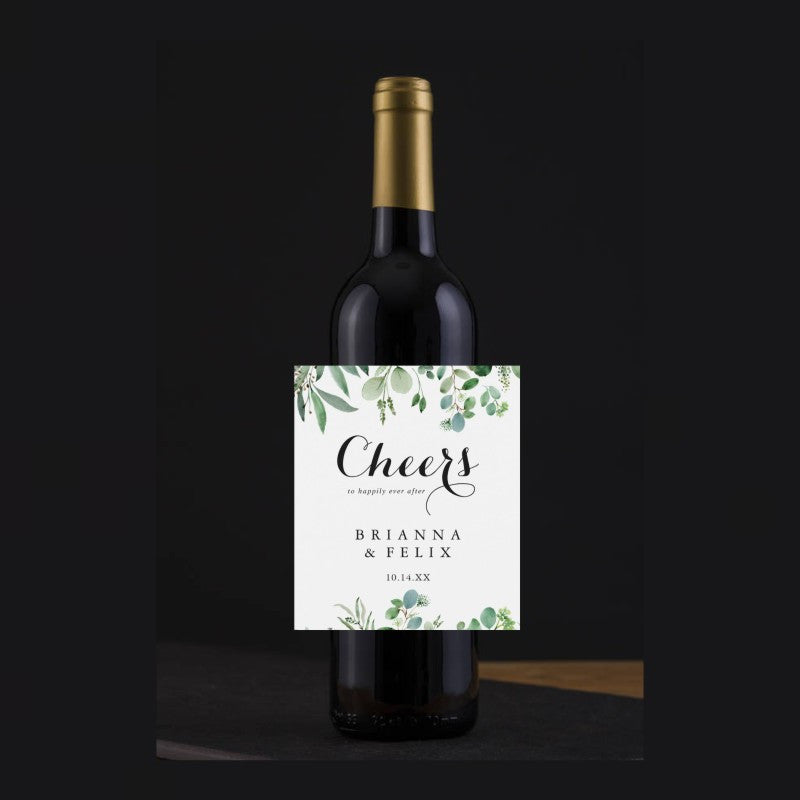 Personalized Paper Square Labels for Weddings and Parties, Custom Name and Date Stickers, Pack of XX