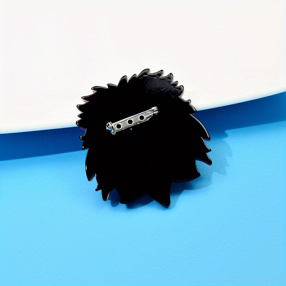 Elegant Lion Shaped Acrylic Brooch for Women's Clothing Accessories