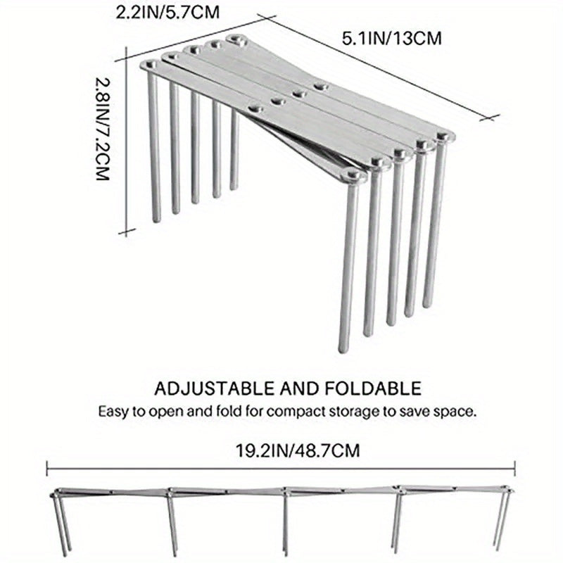 Estante multiusos de acero inoxidable con soporte retráctil para platos y almacenamiento para tapas de olla