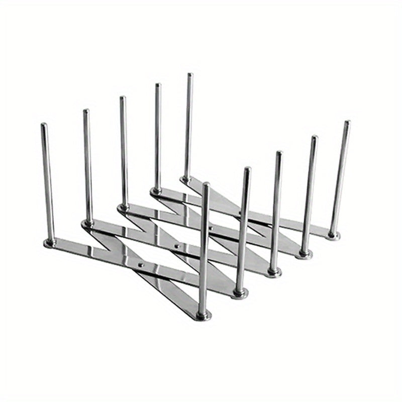 Estante multiusos de acero inoxidable con soporte retráctil para platos y almacenamiento para tapas de olla