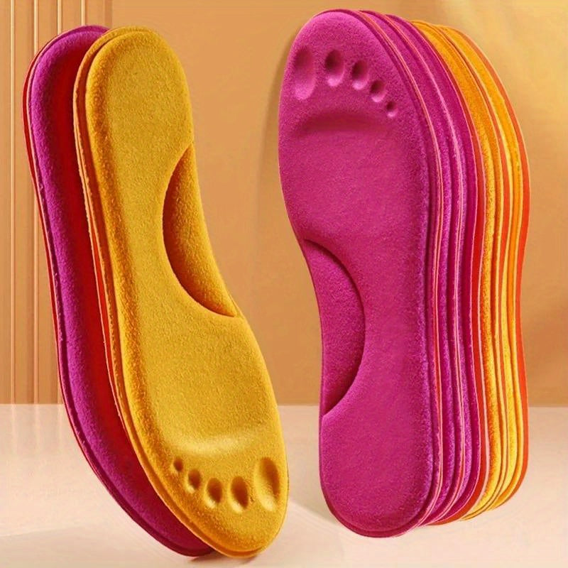 Unisex Winter Insoles Thickened Non-slip Memory Foam Shoe Pads Warm Sports