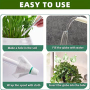 8 Cactus-Shaped Self-Watering Plant Spikes Automatic Watering System No Power Needed