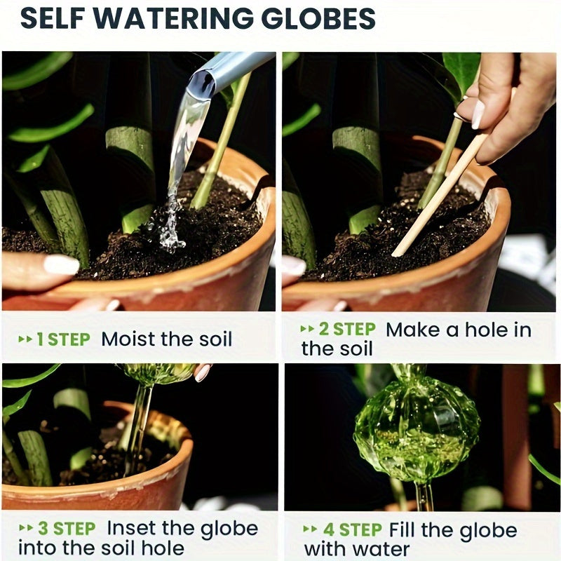 8 Cactus-Shaped Self-Watering Plant Spikes Automatic Watering System No Power Needed