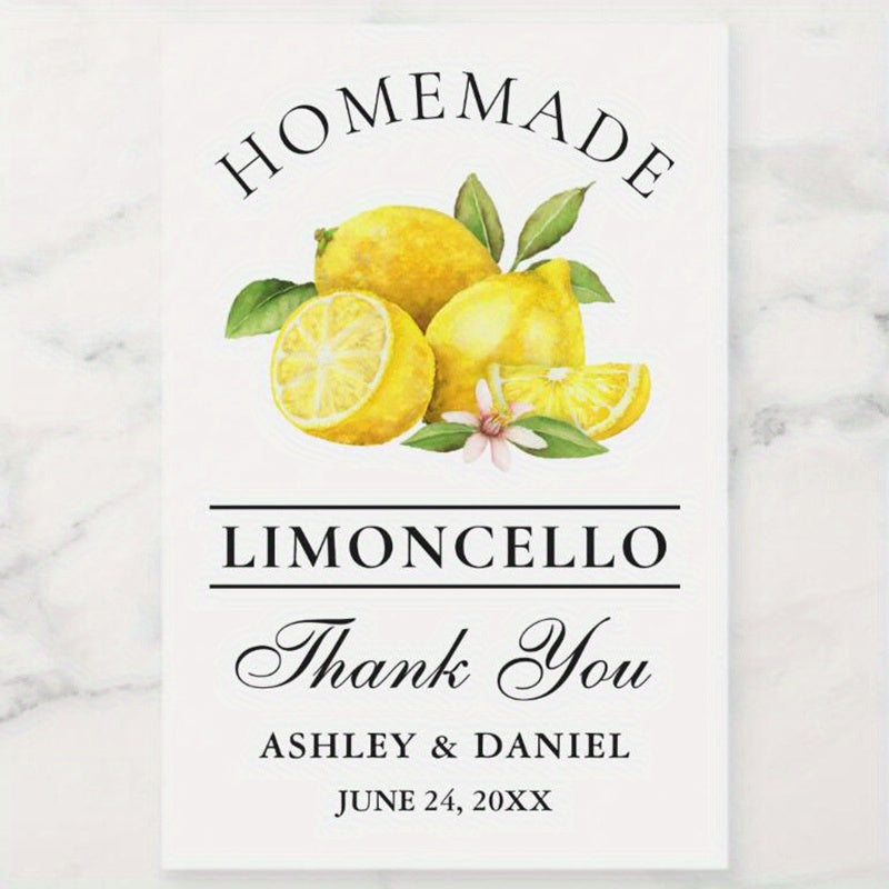 Personalized Paper Square Labels for Weddings and Parties, Custom Name and Date Stickers, Pack of XX