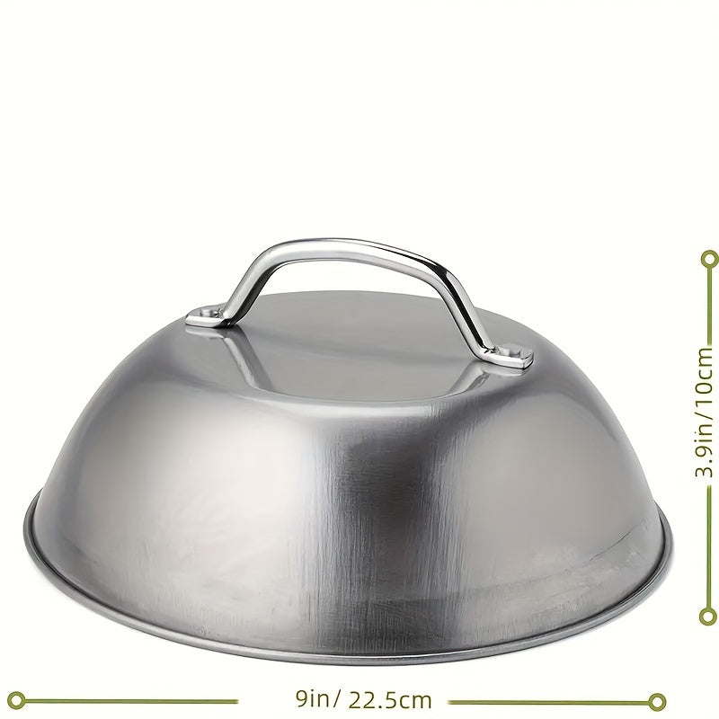 Stainless Steel Steak Cover 22.86cm Hemispherical Food Protector for BBQs and Restaurants
